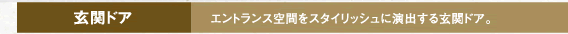 玄関ドア　エントランス空間をスタイリッシュに演出する玄関ドア。